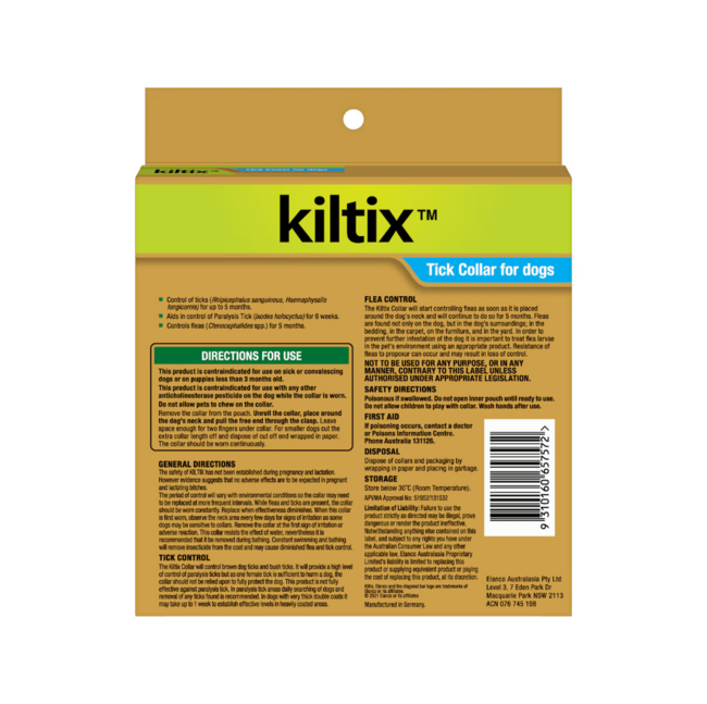 Kiltix Flea and Tick Collar for Dogs 45g