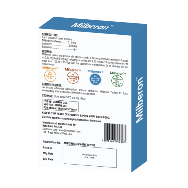 Milberon for Dogs (Generic Sentinel Flavor Tabs)