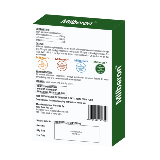 Milberon for Dogs (Generic Sentinel Flavor Tabs)